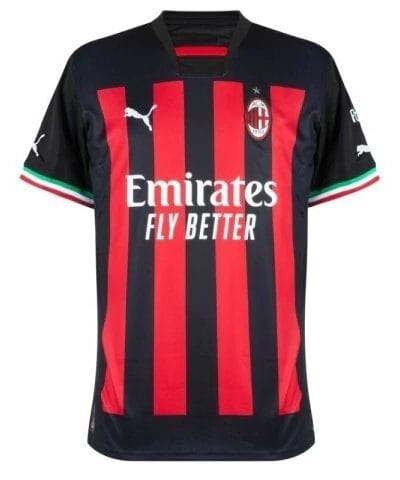 camisa ac milan i 22 23 torcedor puma masculina vermelha 1 2
