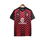 camisa ac milan treino 23 24 torcedor puma masculina vermelha e preta 1 2