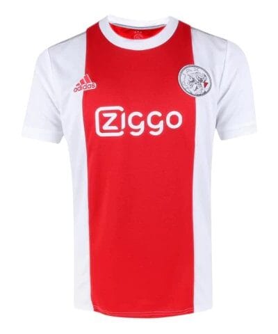 camisa ajax home 21 22 adidas masculina branco e vermelho 1 1