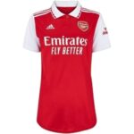 camisa arsenal i 22 23 torcedor adidas feminina vermelha e branca 1 1