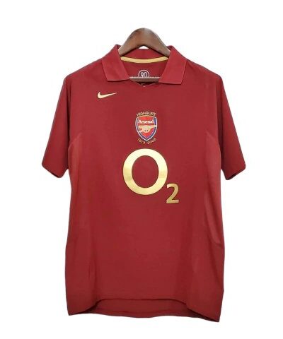 camisa arsenal retr 2005 2006 vinho nike 1 1