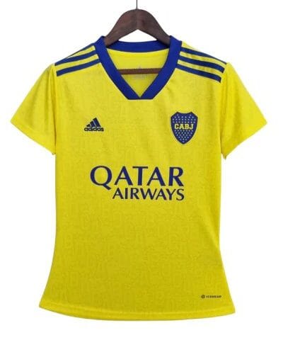 camisa boca juniors third 22 23 torcedor adidas feminina amarelo e azul 1 1