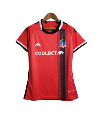 camisa colo colo ii 23 24 feminina adidas vermelha com detalhes em branco e preto 1 1