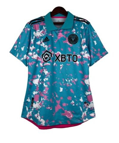 camisa inter miami 23 24 torcedor adidas feminina azul com detalhes em branco e rosa 1 1