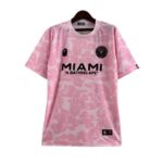 camisa inter miami edi o especial 23 24 torcedor bape feminina rosa com detalhes em branco 1 1