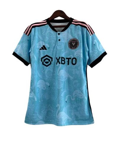 camisa inter miami fc edi o especial 23 24 torcedor adidas feminina azul com detalhes em preto 1 1