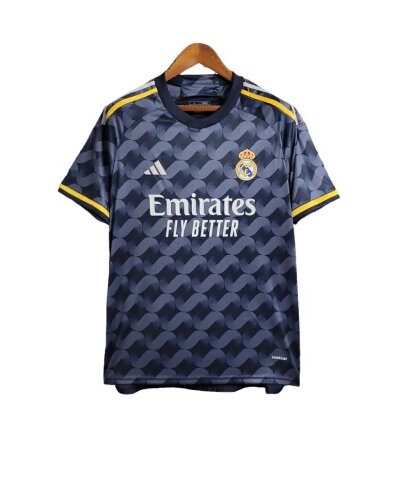 camisa real madrid away 23 24 torcedor adidas masculina cinza 1 2