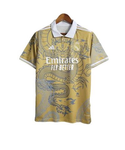 camisa real madrid edi o especial 23 24 torcedor adidas masculina dourado 1 2