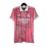 camisa real madrid edi o especial 23 24 torcedor adidas masculina rosa com detalhes em branco e cinza 1 1