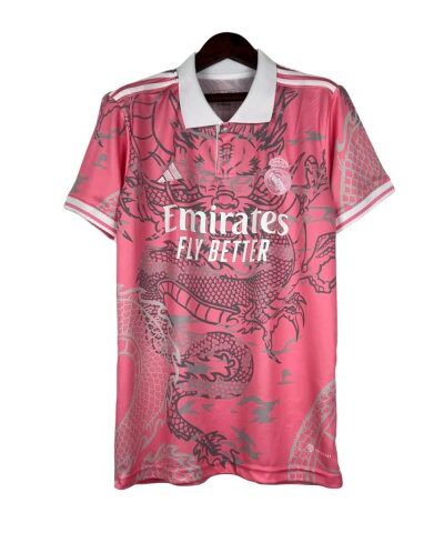camisa real madrid edi o especial 23 24 torcedor adidas masculina rosa com detalhes em branco e cinza 1 1