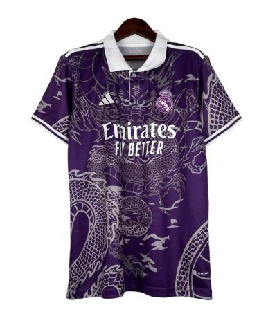 camisa real madrid edi o especial 23 24 torcedor adidas masculina roxa com detalhes em branco 1 1