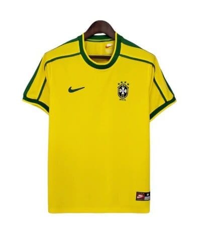 camisa retr 1998 sele o brasileira i nike masculina amarela 1 1