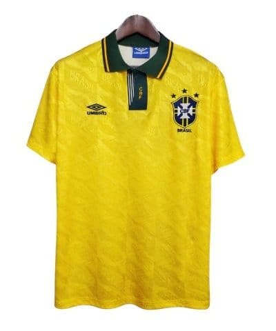 camisa retr 91 93 sele o brasileira i umbro masculina amarela 1 1