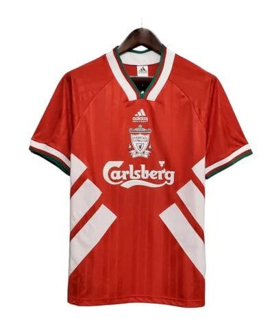 camisa retr liverpool home 1993 torcedor adidas masculina vermelho e branco 1 1