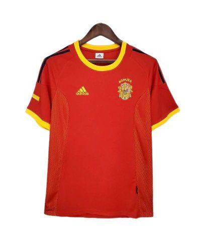camisa retr sele o da espanha 2002 adidas masculina vermelha 1 2