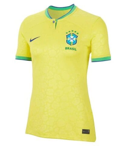 camisa sele o brasileira i 2022 torcedor nike feminina amarela com detalhes em verde 1 1