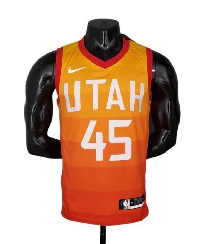 camiseta regata utah jazz laranja nike masculina 1 1