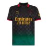 camisa ac milan edicao especial torcedor puma masculina preta com detalhes em verde