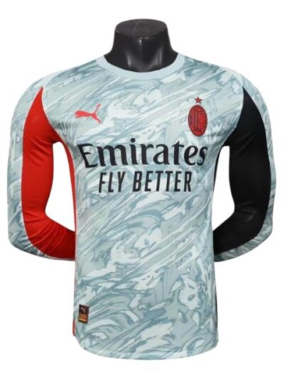camisa ac milan goleiro i manga longa jogador puma masculina azul