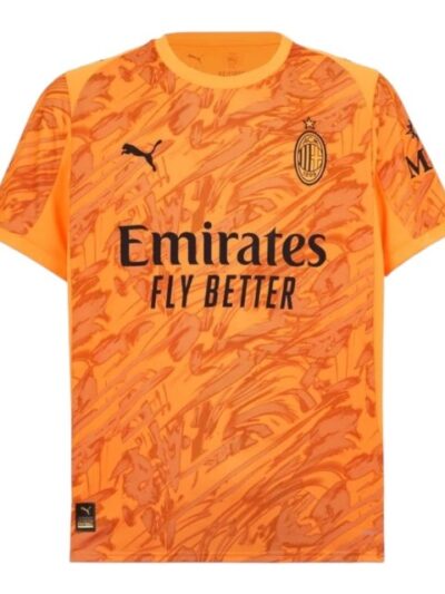camisa ac milan goleiro ii torcedor puma masculina laranja