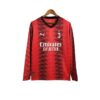 camisa ac milan i manga longa torcedor puma masculina vermelha e preta