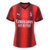 camisa ac milan i torcedor puma feminina vermelha e preta