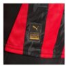 camisa ac milan i manga longa torcedor puma masculina preta e vermelha com detalhes em cinza