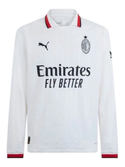 camisa ac milan ii manga longa torcedor puma masculina branca