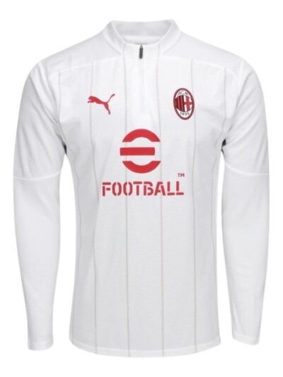camisa ac milan pre jogo manga longa torcedor puma masculina branca