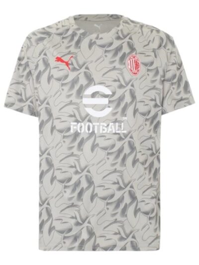 camisa ac milan pre jogo i torcedor puma masculina cinza