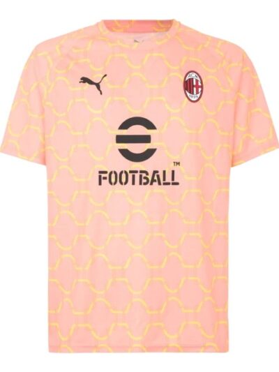 camisa ac milan pre jogo iii torcedor puma masculina rosa