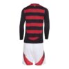 kit infantil flamengo i manga longa adidas vermelho e preto
