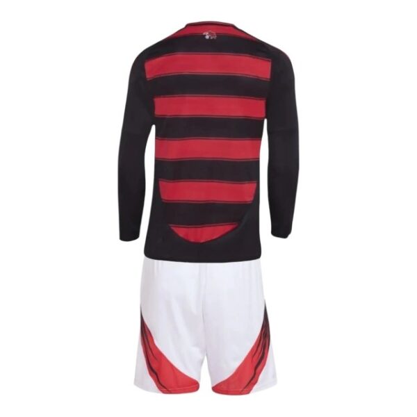 kit infantil flamengo i manga longa adidas vermelho e preto