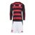kit infantil flamengo i manga longa adidas vermelho e preto