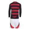 kit infantil flamengo i manga longa adidas vermelho e preto