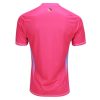 Camiseta esportiva rosa com detalhes laterais cinza